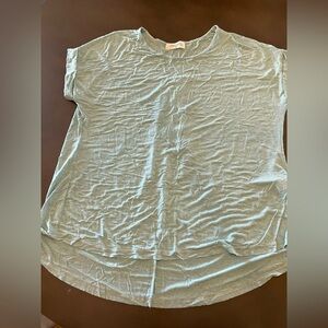 Women’sImpressions Light Mint Short Sleeve Stretchy Flowy Oversized Top, size M